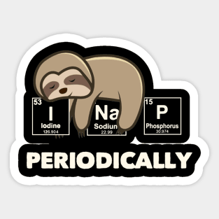 Sloth I Nap Periodically Sticker